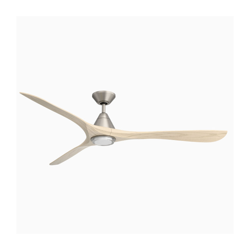 Modern Forms FR-D2504-72L Carve 72" Outdoor Ceiling Fan with LED Light Kit - Antique Nickel with White Oak Blades