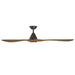Modern Forms FR-D2504-72L Carve 72" Outdoor Ceiling Fan with LED Light Kit - Bronze with Distressed Koa Blades