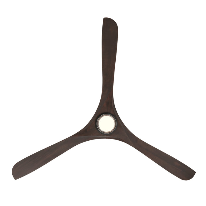Modern Forms FR-D2504-72L Carve 72" Outdoor Ceiling Fan with LED Light Kit - Bronze with Dark Walnut Blades