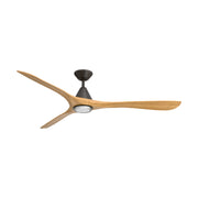 Modern Forms FR-D2504-72L Carve 72" Outdoor Ceiling Fan with LED Light Kit - Bronze with Honey Oak Blades