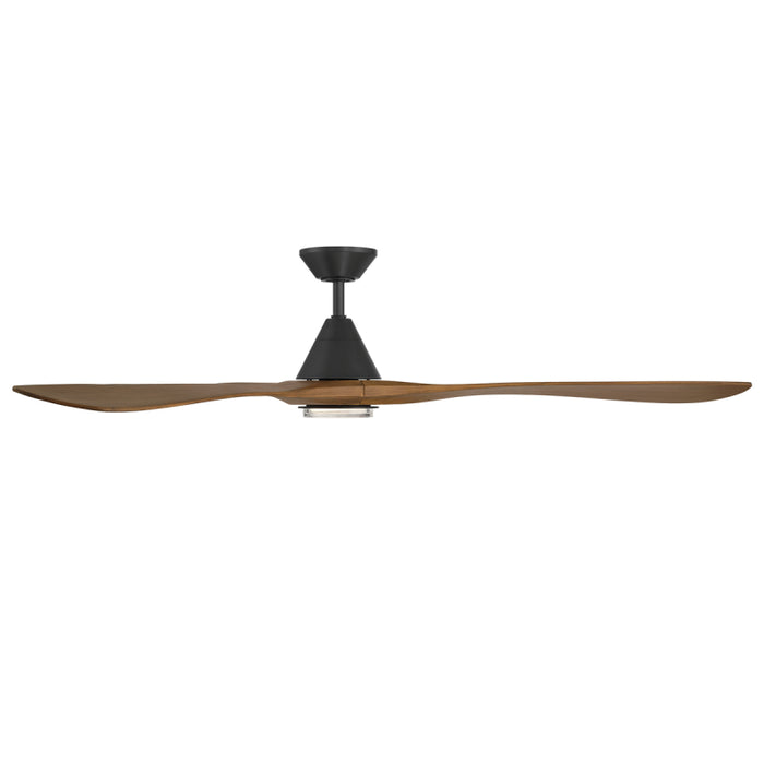 Modern Forms FR-D2504-72L Carve 72" Outdoor Ceiling Fan with LED Light Kit - Matte Black with Distressed Koa Blades