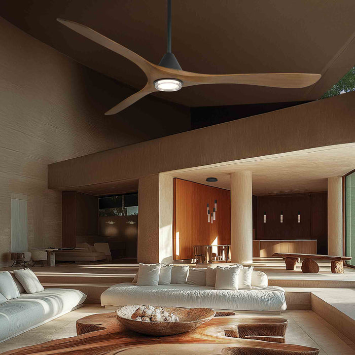 Modern Forms FR-D2504-72L Carve 72" Outdoor Ceiling Fan with LED Light Kit
