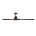 Modern Forms FR-D2504-72L Carve 72" Outdoor Ceiling Fan with LED Light Kit - Matte Black with Dark Walnut Blades