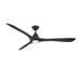 Modern Forms FR-D2504-72L Carve 72" Outdoor Ceiling Fan with LED Light Kit - Matte Black