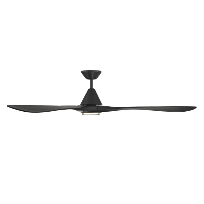 Modern Forms FR-D2504-72L Carve 72" Outdoor Ceiling Fan with LED Light Kit - Matte Black
