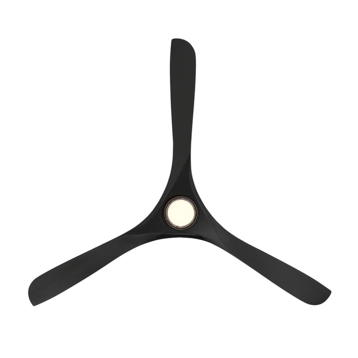 Modern Forms FR-D2504-72L Carve 72" Outdoor Ceiling Fan with LED Light Kit - Matte Black