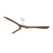 Modern Forms FR-D2504-72L Carve 72" Outdoor Ceiling Fan with LED Light Kit - Matte White with Distressed Koa Blades
