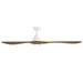 Modern Forms FR-D2504-72L Carve 72" Outdoor Ceiling Fan with LED Light Kit - Matte White with Distressed Koa Blades
