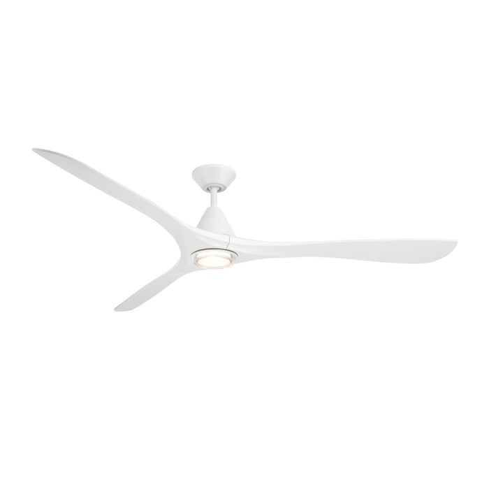 Modern Forms FR-D2504-72L Carve 72" Outdoor Ceiling Fan with LED Light Kit - Matte White