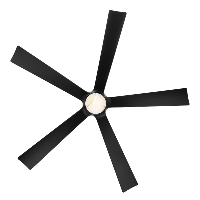 Modern Forms FR-D2602-62L Crown 62" Ceiling Fan with LED Light Kit - Soft Brass with Matte Black Blades