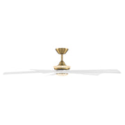 Modern Forms FR-D2602-62L Crown 62" Ceiling Fan with LED Light Kit - Soft Brass with Matte White Blades