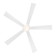 Modern Forms FR-D2602-62L Crown 62" Ceiling Fan with LED Light Kit - Soft Brass with Matte White Blades