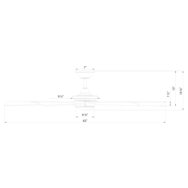 Modern Forms FR-D2602-62L Crown 62" Ceiling Fan with LED Light Kit