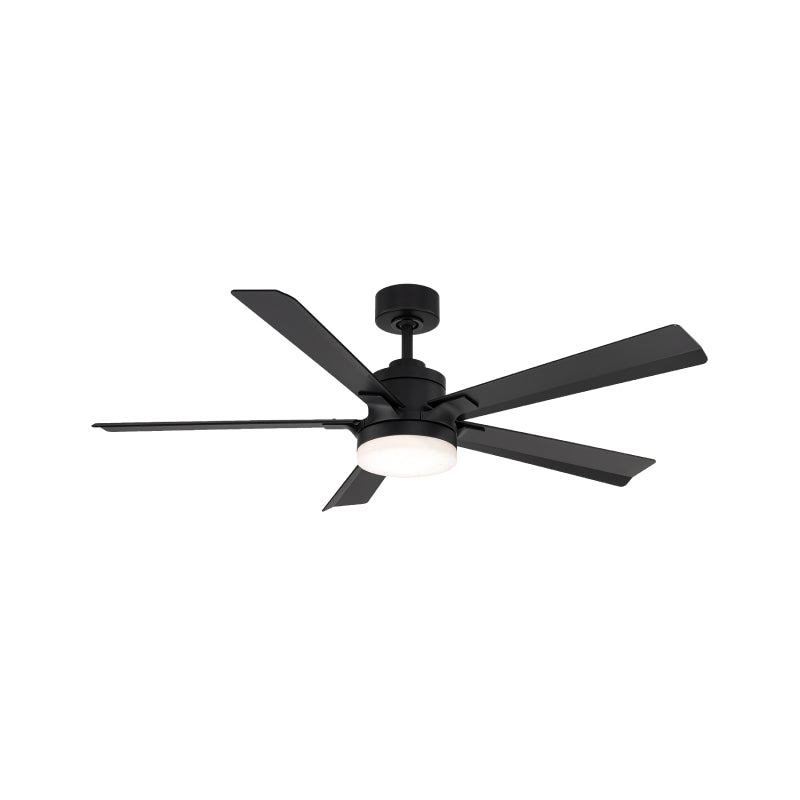 Modern Forms FR-D2603-56 Radiant 56" Ceiling Fan with LED Light Kit - Matte Black with Matte Black Blades/Alabaster