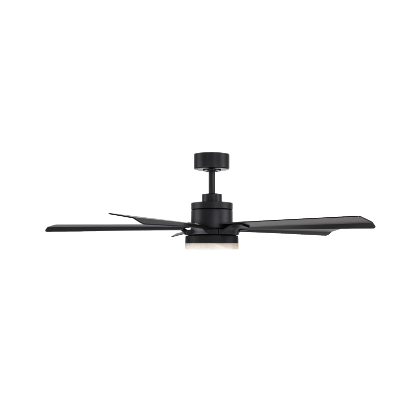 Modern Forms FR-D2603-56 Radiant 56" Ceiling Fan with LED Light Kit - Matte Black with Matte Black Blades/Alabaster