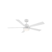 Modern Forms FR-D2603-56 Radiant 56" Ceiling Fan with LED Light Kit - Matte White with Matte White Blades/Alabaster