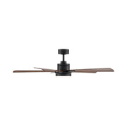 Modern Forms FR-D2603-56 Radiant 56" Ceiling Fan with LED Light Kit - Matte Black with Distressed Koa Blades/K5 Crystal