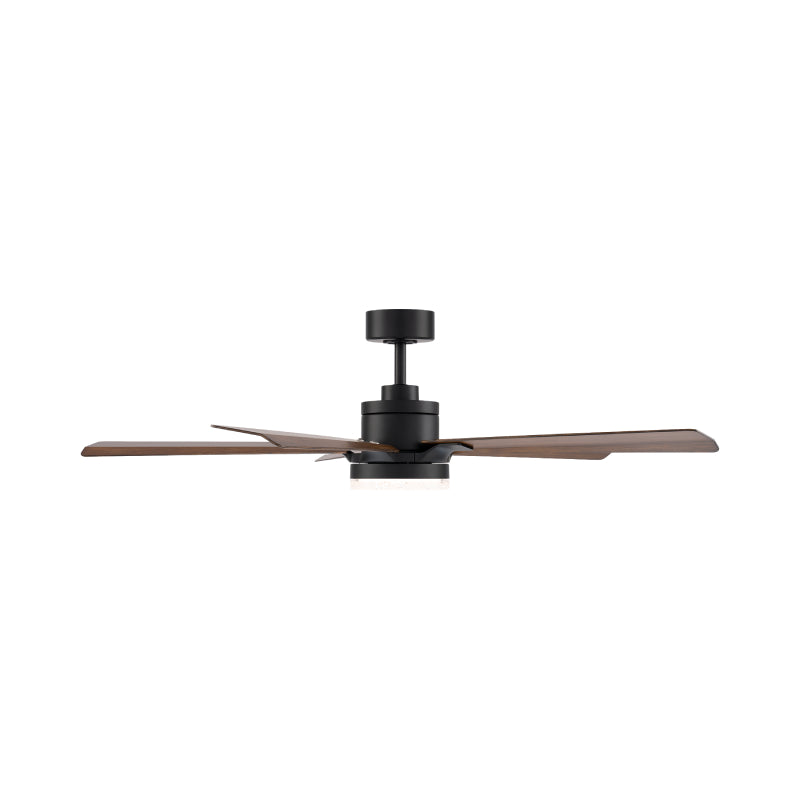 Modern Forms FR-D2603-56 Radiant 56" Ceiling Fan with LED Light Kit - Matte Black with Distressed Koa Blades/K5 Crystal