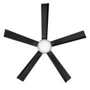 Modern Forms FR-D2603-56 Radiant 56" Ceiling Fan with LED Light Kit - Matte Black with Matte Black Blades/K5 Crystal