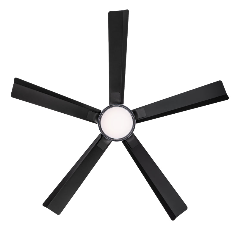 Modern Forms FR-D2603-56 Radiant 56" Ceiling Fan with LED Light Kit - Matte Black with Matte Black Blades/Acrylic