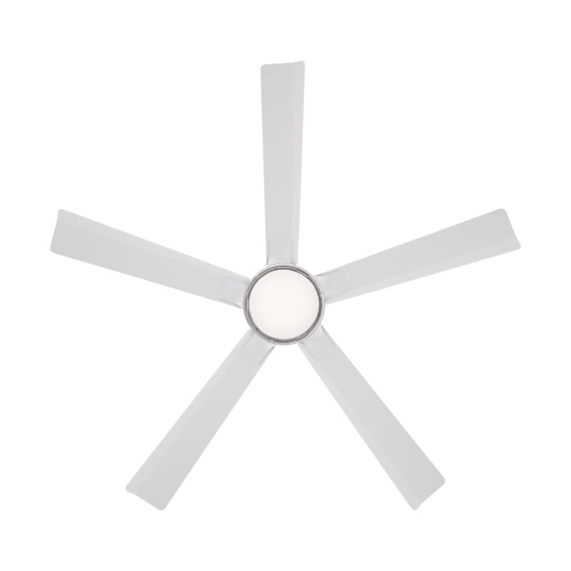 Modern Forms FR-D2603-56 Radiant 56" Ceiling Fan with LED Light Kit - Matte White with Matte White Blades/Acrylic