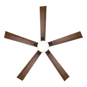 Modern Forms FR-D2603-64 Radiant 64" Ceiling Fan with LED Light Kit - Matte Black with Distressed Koa Blades/Alabaster