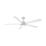 Modern Forms FR-D2603-64 Radiant 64" Ceiling Fan with LED Light Kit - Matte White with Matte White Blades/Alabaster