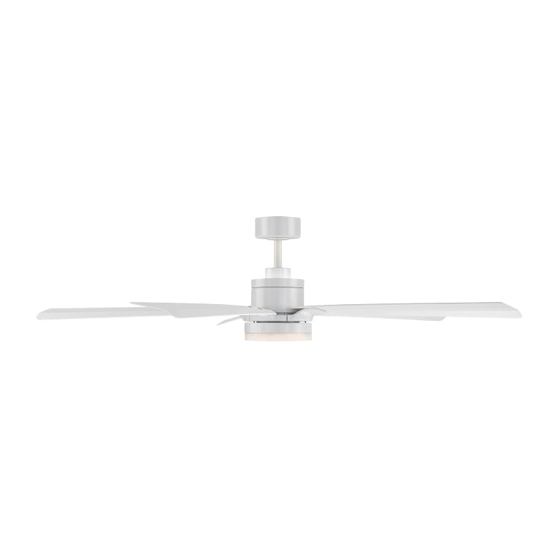 Modern Forms FR-D2603-64 Radiant 64" Ceiling Fan with LED Light Kit - Matte White with Matte White Blades/Alabaster