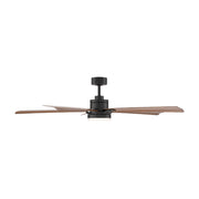 Modern Forms FR-D2603-64 Radiant 64" Ceiling Fan with LED Light Kit - Matte Black with Distressed Koa Blades/K5 Crystal