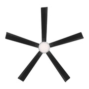 Modern Forms FR-D2603-64 Radiant 64" Ceiling Fan with LED Light Kit - Matte Black with Matte Black Blades/K5 Crystal