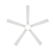 Modern Forms FR-D2603-64 Radiant 64" Ceiling Fan with LED Light Kit - Matte White with Matte White Blades/K5 Crystal