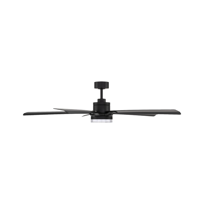 Modern Forms FR-D2603-64 Radiant 64" Ceiling Fan with LED Light Kit - Matte Black with Matte Black Blades/Acrylic
