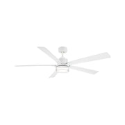 Modern Forms FR-D2603-64 Radiant 64" Ceiling Fan with LED Light Kit - Matte White with Matte White Blades/Acrylic