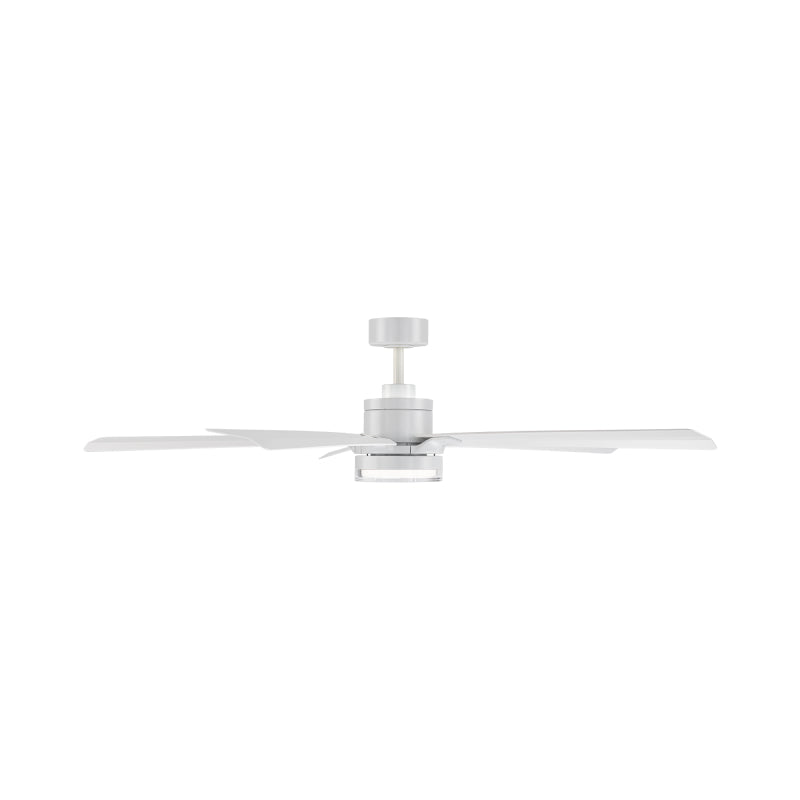 Modern Forms FR-D2603-64 Radiant 64" Ceiling Fan with LED Light Kit - Matte White with Matte White Blades/Acrylic
