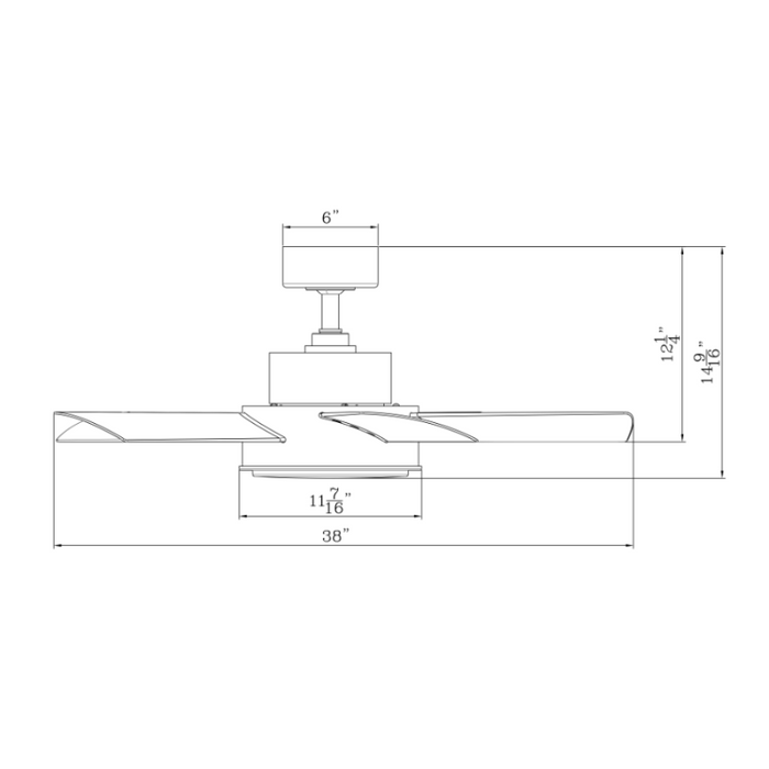 Modern Forms FR-W1802-38L Vox 38" Outdoor Ceiling Fan with LED Light Kit