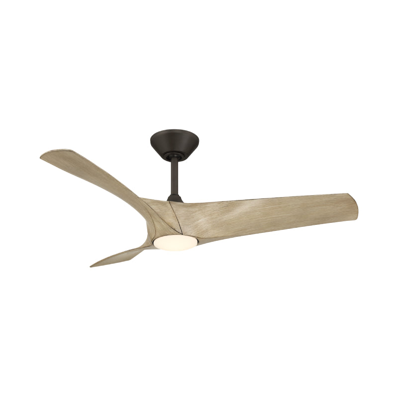 Modern Forms FR-W2006-52L Zephyr 52" Ceiling Fan with LED Light Kit, 4CCT Selectable - Bronze with White Oak Blades