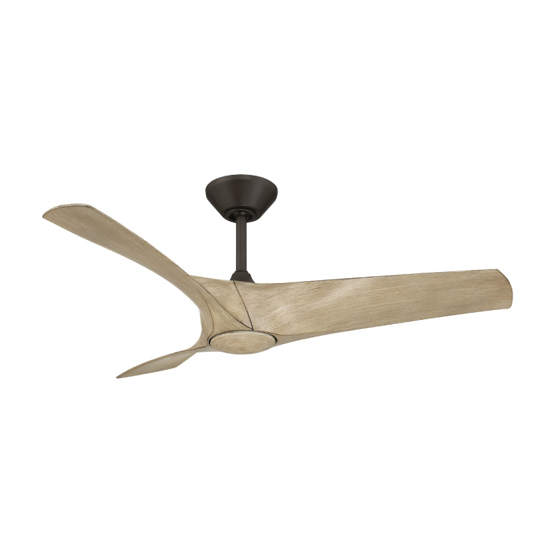 Modern Forms FR-W2006-52L Zephyr 52" Ceiling Fan with LED Light Kit, 4CCT Selectable - Bronze with White Oak Blades