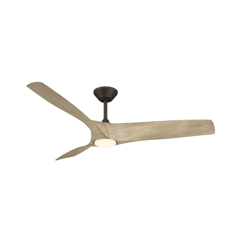 Modern Forms FR-W2006-62L Zephyr 62" Ceiling Fan with LED Light Kit - Bronze with White Oak Blades