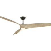 Modern Forms FR-W2006-72L Zephyr 72" Outdoor Ceiling Fan with LED Light Kit - Bronze with White Oak Blades