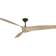 Modern Forms FR-W2006-72L Zephyr 72" Outdoor Ceiling Fan with LED Light Kit - Bronze with White Oak Blades