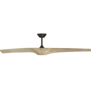 Modern Forms FR-W2006-72L Zephyr 72" Outdoor Ceiling Fan with LED Light Kit - Bronze with White Oak Blades