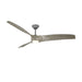 Modern Forms FR-W2006-72L Zephyr 72" Outdoor Ceiling Fan with LED Light Kit - Graphite with Weathered Wood Blades