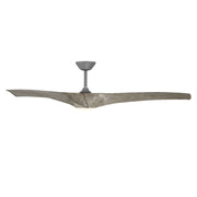 Modern Forms FR-W2006-72L Zephyr 72" Outdoor Ceiling Fan with LED Light Kit - Graphite with Weathered Wood Blades