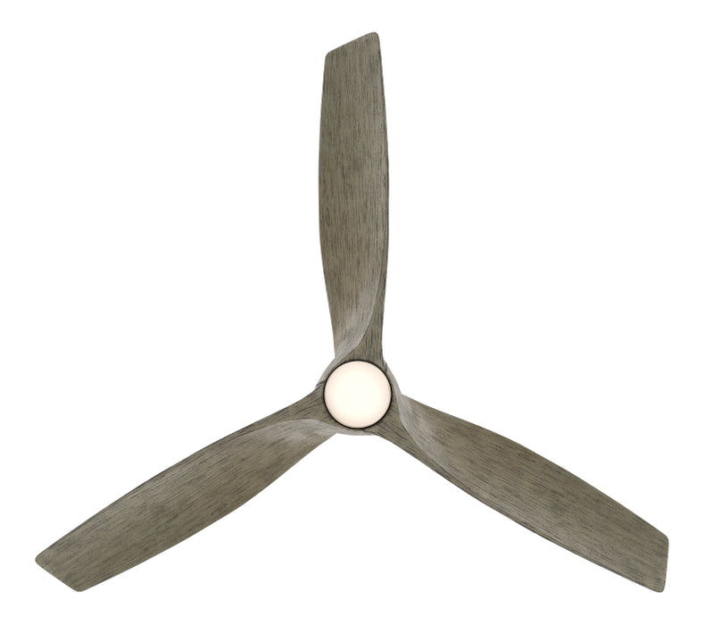Modern Forms FR-W2006-72L Zephyr 72" Outdoor Ceiling Fan with LED Light Kit - Graphite with Weathered Wood Blades