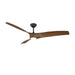 Modern Forms FR-W2006-72L Zephyr 72" Outdoor Ceiling Fan with LED Light Kit - Matte Black with Distressed Koa Blades