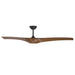 Modern Forms FR-W2006-72L Zephyr 72" Outdoor Ceiling Fan with LED Light Kit - Matte Black with Distressed Koa Blades