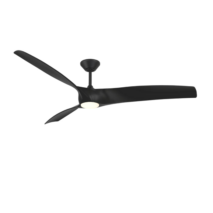 Modern Forms FR-W2006-72L Zephyr 72" Outdoor Ceiling Fan with LED Light Kit - Matte Black