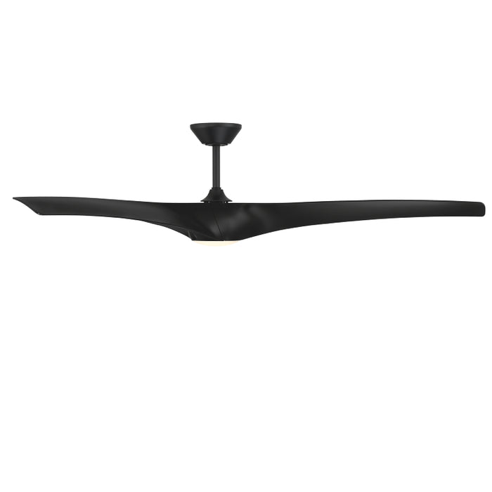 Modern Forms FR-W2006-72L Zephyr 72" Outdoor Ceiling Fan with LED Light Kit - Matte Black