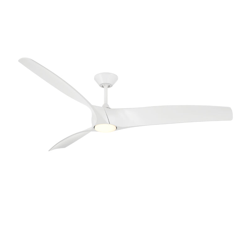 Modern Forms FR-W2006-72L Zephyr 72" Outdoor Ceiling Fan with LED Light Kit - Matte White
