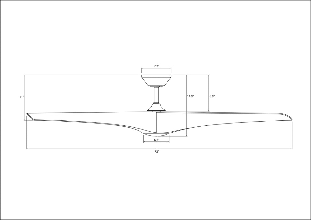 Modern Forms FR-W2006-72L Zephyr 72" Outdoor Ceiling Fan with LED Light Kit